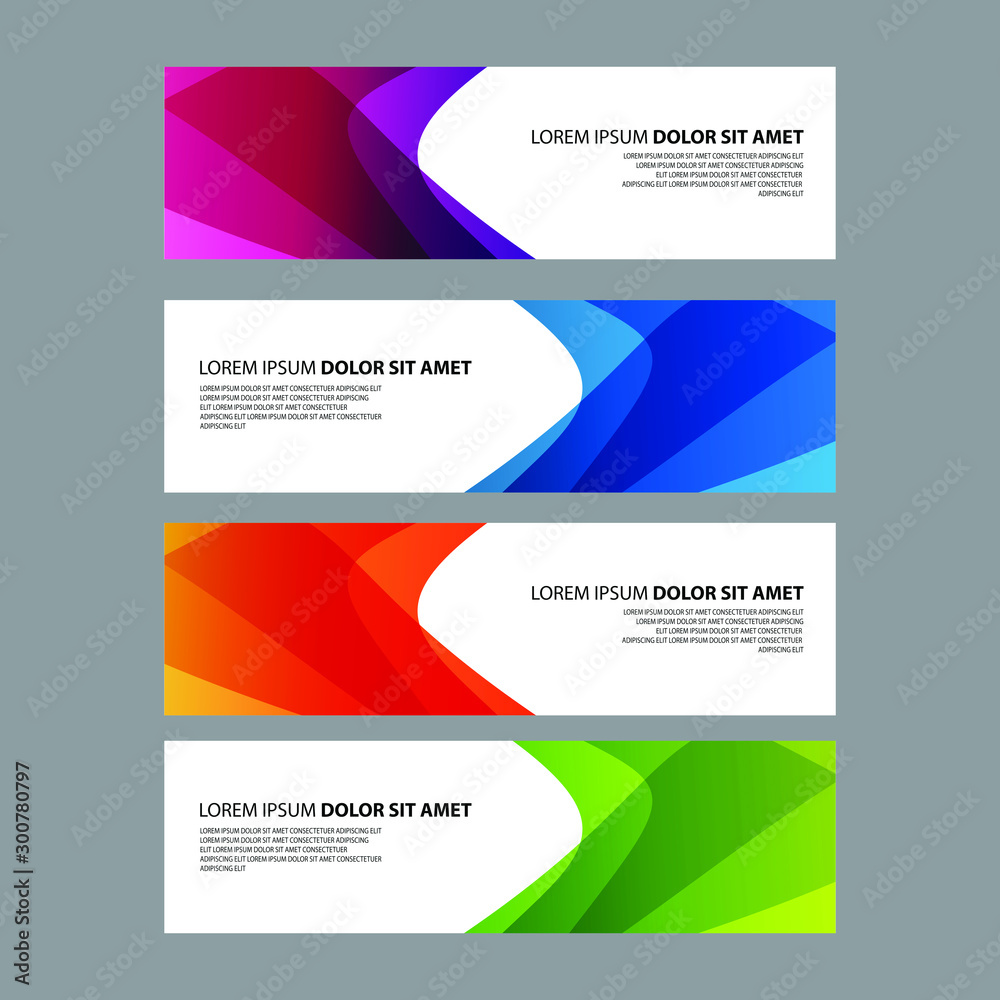 Naklejka premium Vector Abstract design banner web template