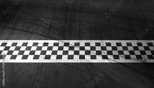 Obraz na plátně 3D rendering aerial view motor start race track circuit motor racing track