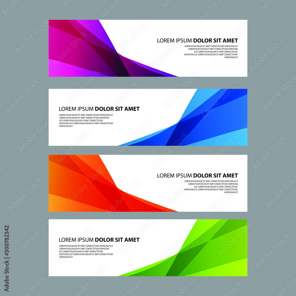 Naklejka premium Vector Abstract design banner web template