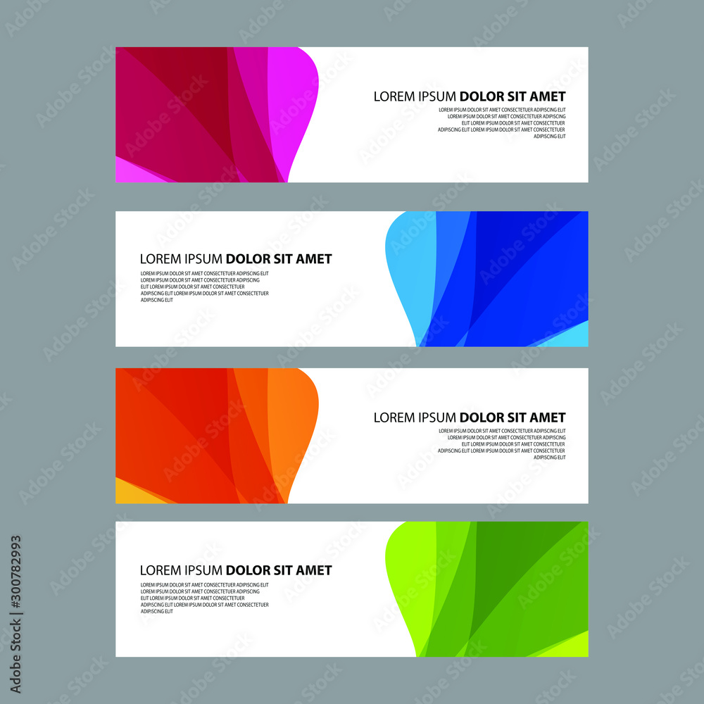 Naklejka premium Vector Abstract design banner web template