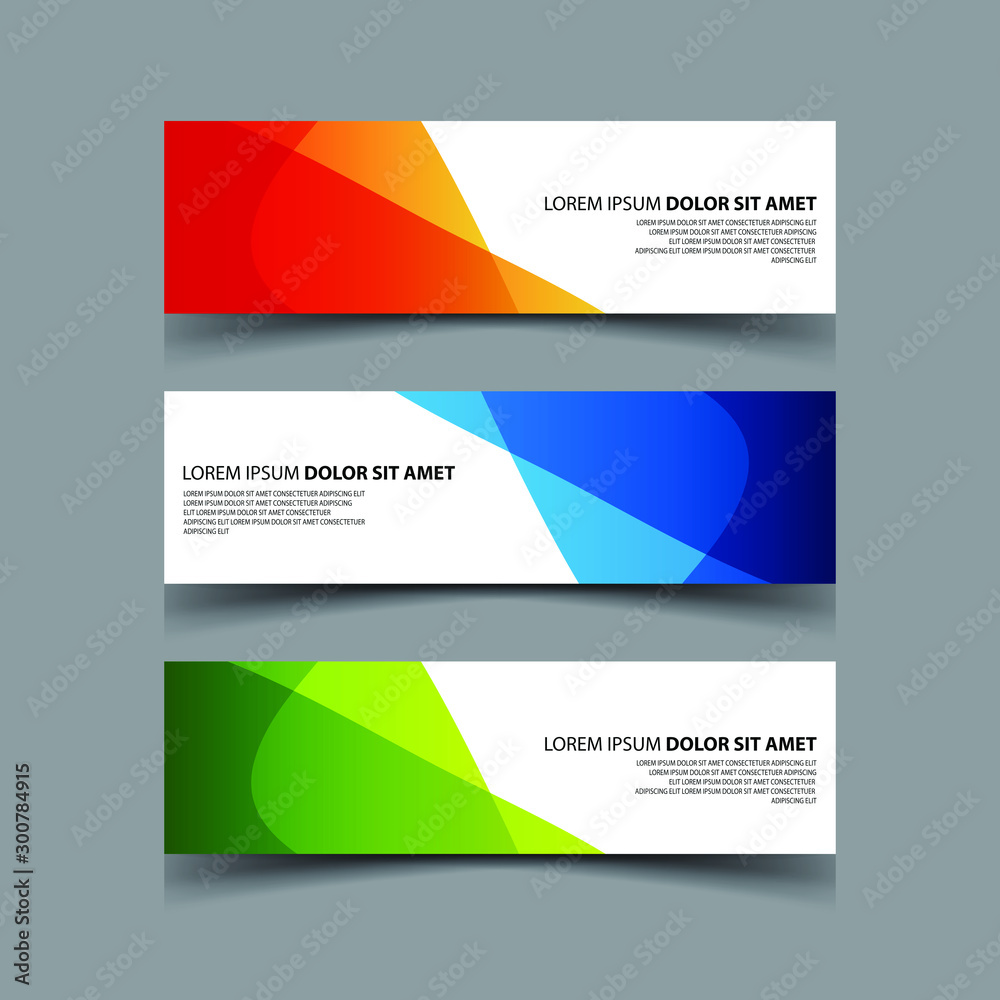 Naklejka premium Vector Abstract design banner web template
