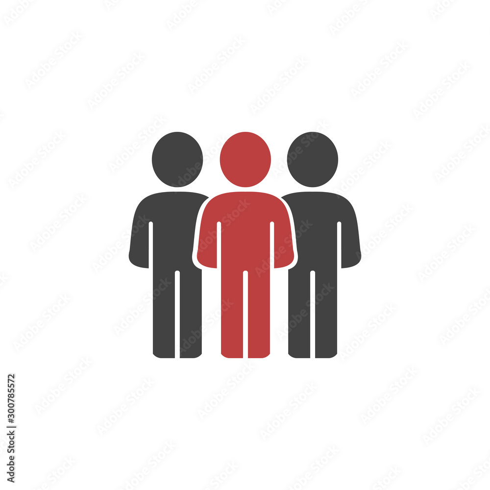 Illustration of Flat Group of People Icon Vector Symbol Background. Illustration of Flat Group of People Icon Vector Symbol Background.