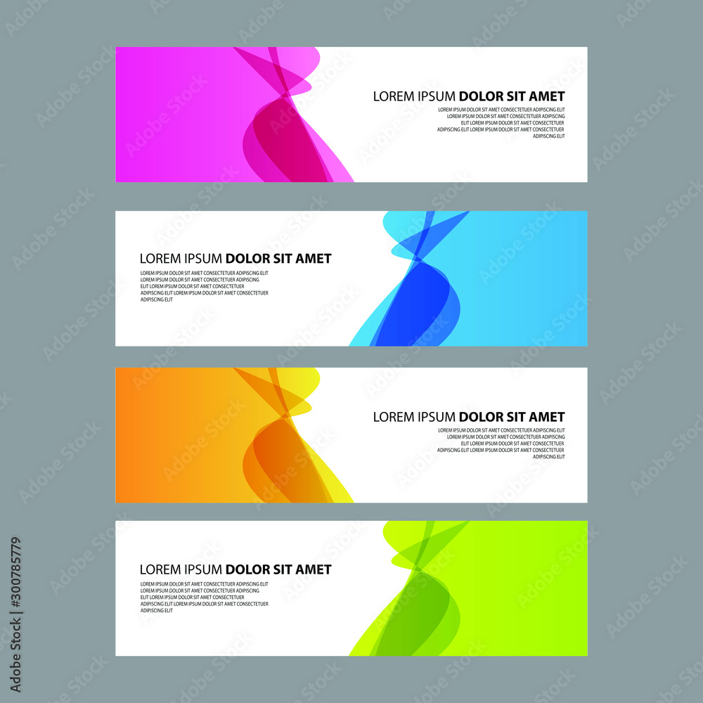 Naklejka premium Vector Abstract design banner web template