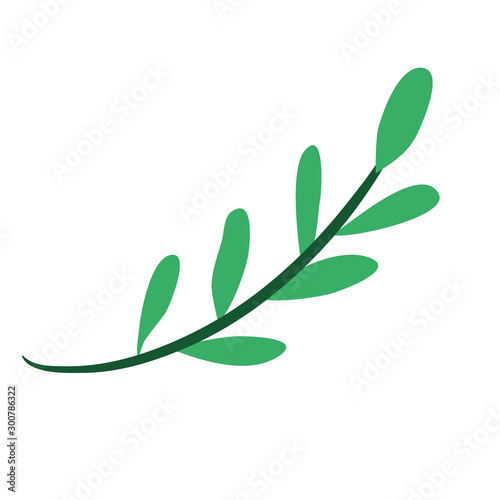 branch with leafs plant icon