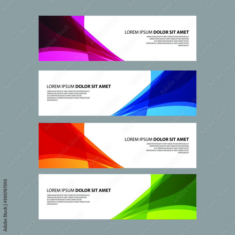 Naklejka premium Vector Abstract design banner web template
