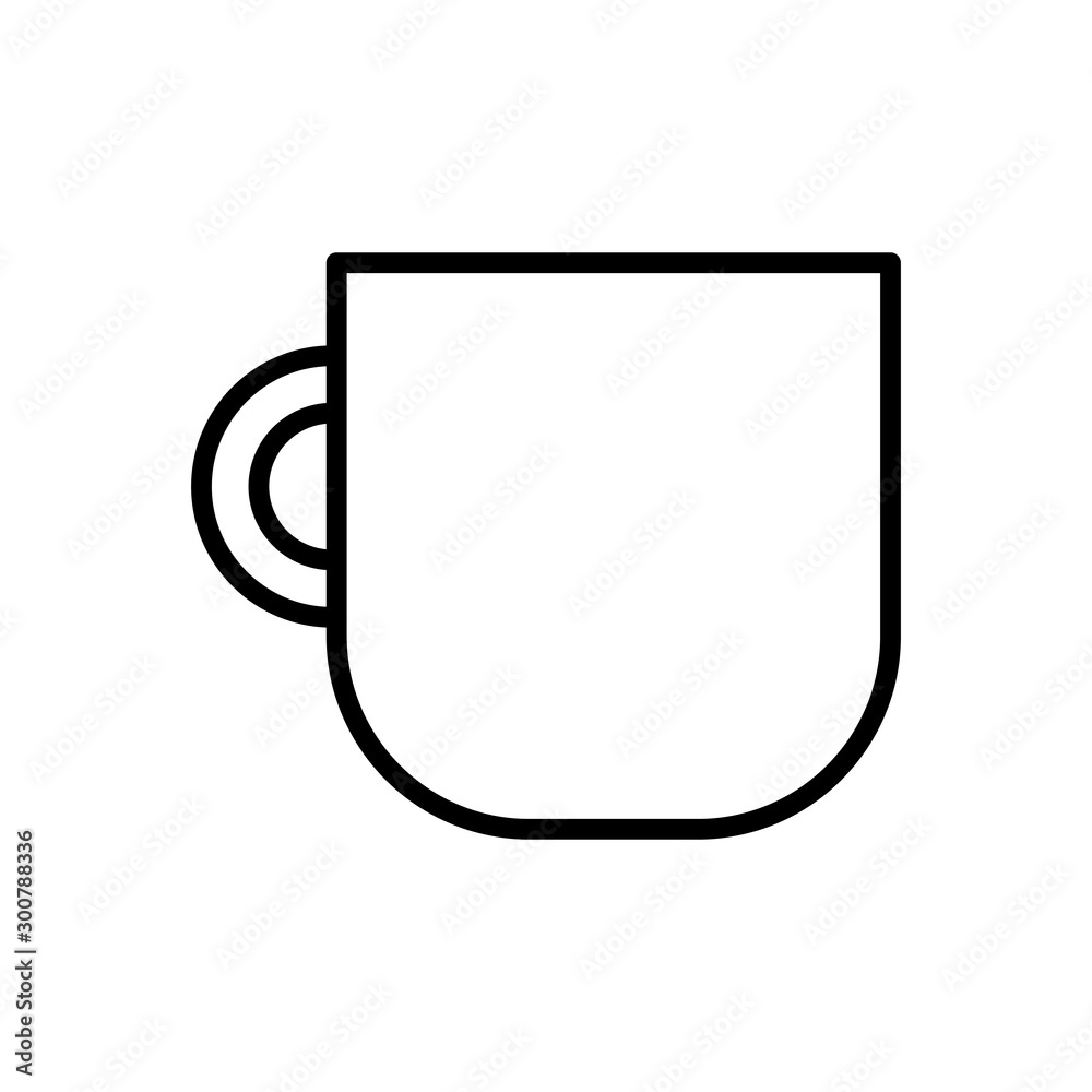 coffee cup ceramic handle icon thick line coffee cup ceramic handle icon thick line
