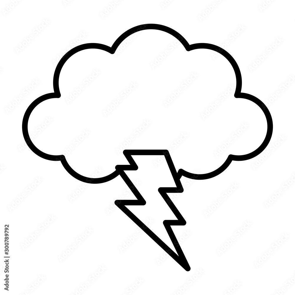 storm cloud thunderbolt weather design icon thick line storm cloud thunderbolt weather design icon thick line