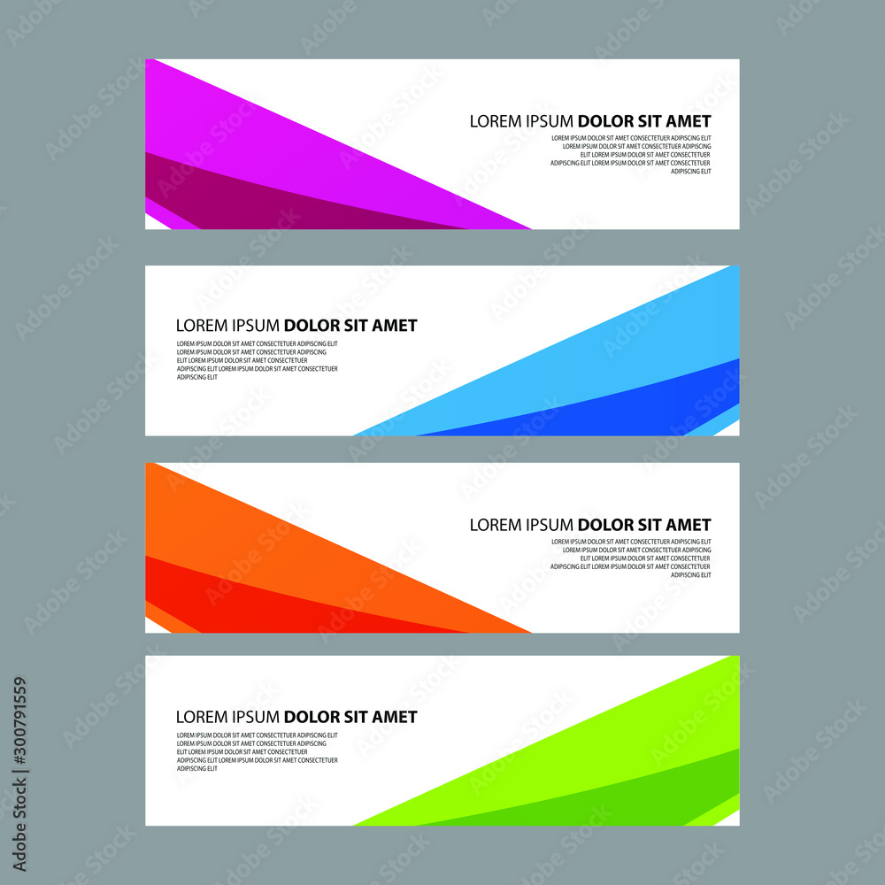 Naklejka premium Vector Abstract design banner web template