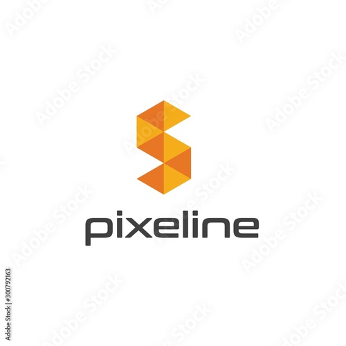 Free Download Abstract Pixel Colorful Logo Template - GFXLoad
