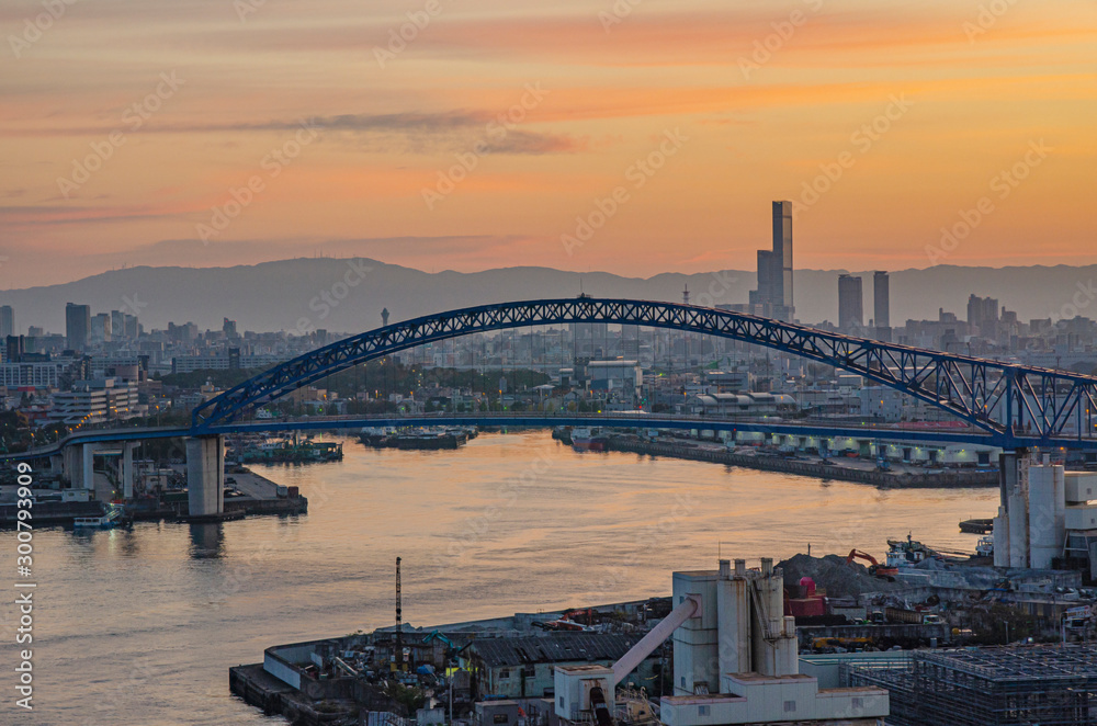 Fototapeta premium 大阪の都市風景
