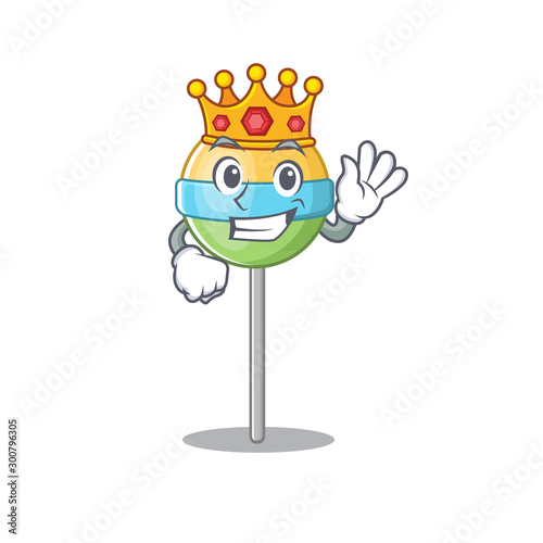 round lollipop isolated with king the cartoon