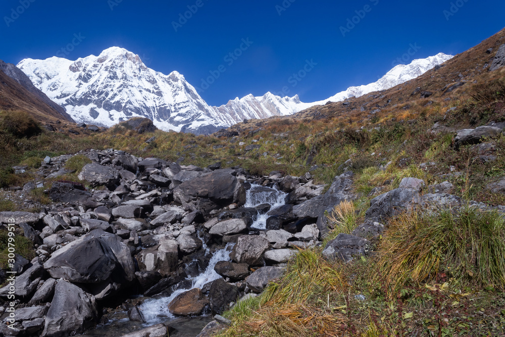 Beautiful view of Mountain and hills with river flowing