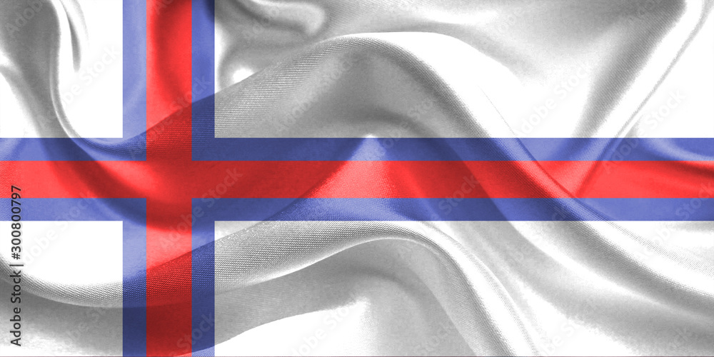 Faroe Island Flag. Flag of Faroe. Waving faroe Island Flags. 3D Realistic Background Illustration in Silk Fabric Texture Faroe Island Flag. Flag of Faroe. Waving faroe Island Flags. 3D Realistic Background Illustration in Silk Fabric Texture