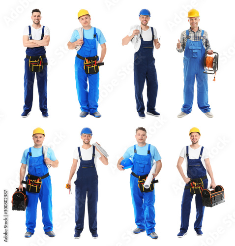 Different male electricians...
