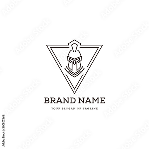 creative logo design concept spartan vector template