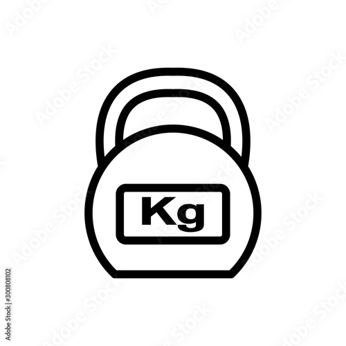 kettlebell - fitness icon vector design template