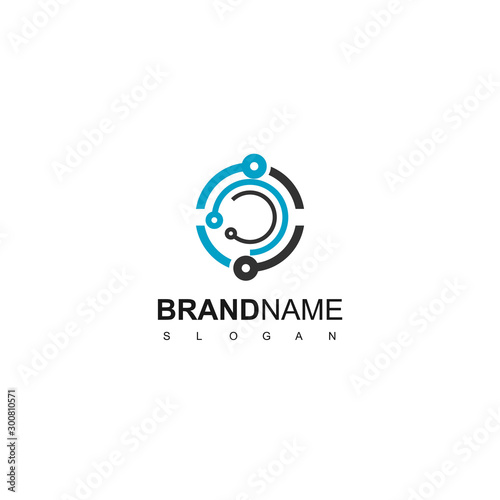 Technology Logo Design Vector