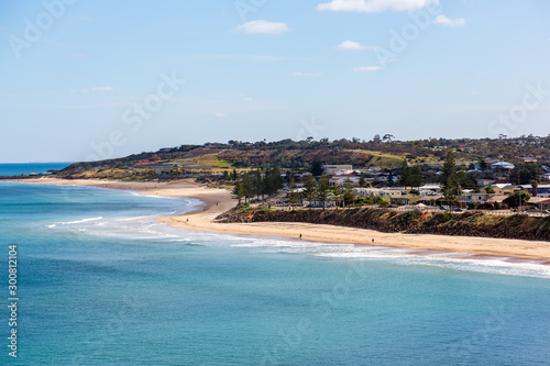 Fototapeta Naklejka Na Ścianę i Meble -  Christies Beach foreshore on bright sunny day in Adelaide South Australia on 9th October 2019