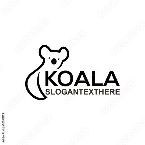 koala logo design concept vector