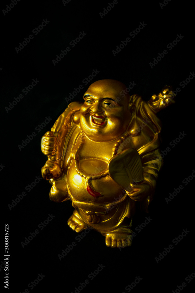 Gold color happy Buddha statue