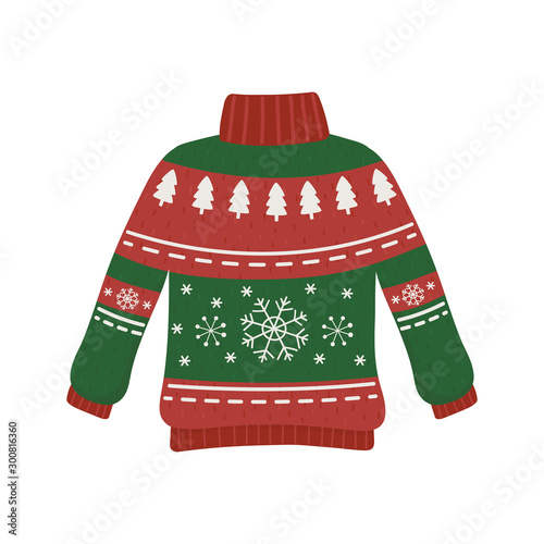 christmas red and green ugly sweater party decorative