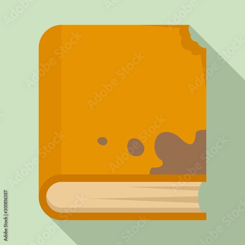 Garbage book icon. Flat illustration of garbage book vector icon for web design