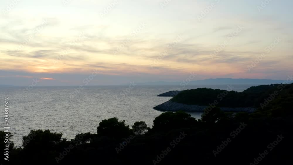 amazing Sunset in Pomena, Mljet Island in Croatia (drone) amazing Sunset in Pomena, Mljet Island in Croatia (drone)