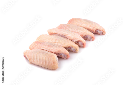 raw chicken wings on a white background