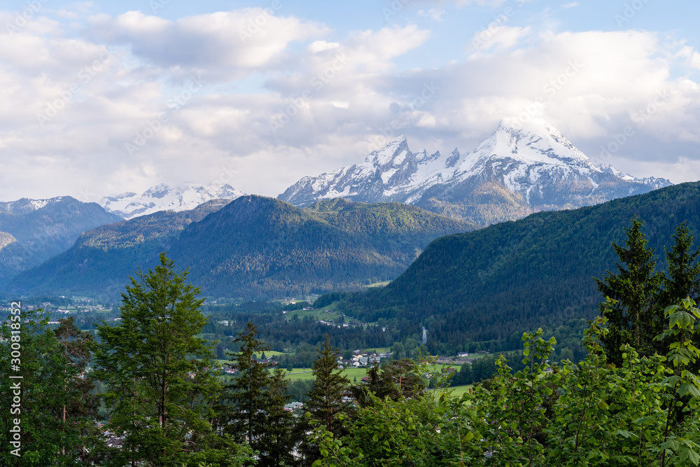 panoramic view of the alps
