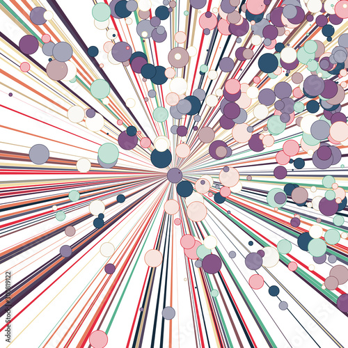Colorful Lines Random Distribution Computational Generative Art background illustration