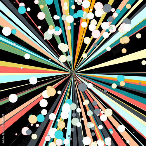 Colorful Lines Random Distribution Computational Generative Art background illustration