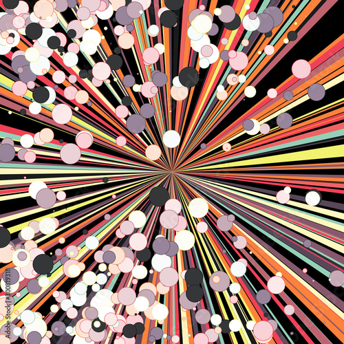 Colorful Lines Random Distribution Computational Generative Art background illustration