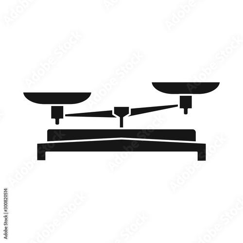 Vector design of mechanical and scales symbol. Web element of mechanical and balance stock symbol for web.