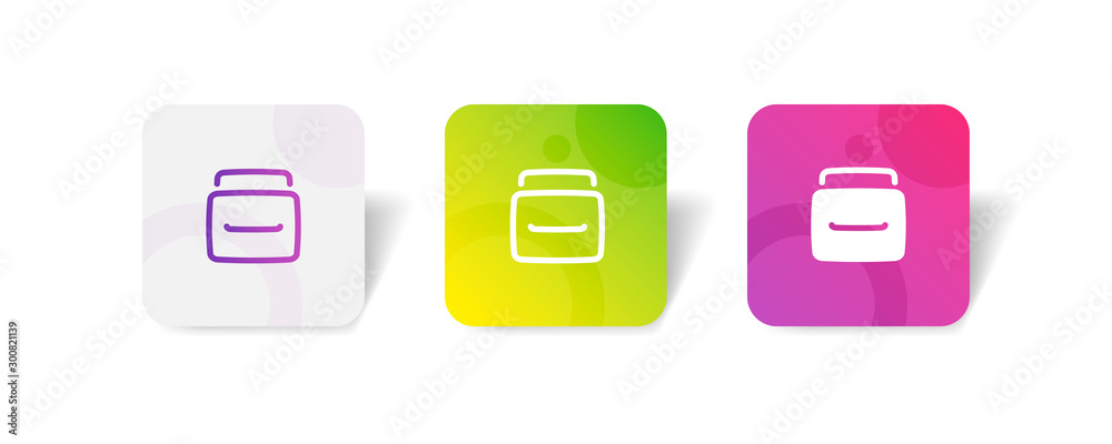 File storage round icon in outline and solid style with colorful smooth gradient background, suitable for UI, app button,  infographic, etc