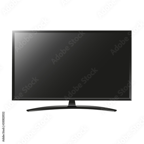 TV flat screen lcd, plasma realistic illustration.