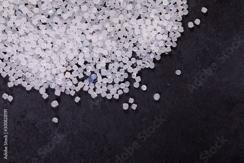 Small Plastic pellets. Micro plastic. air pollution. photo