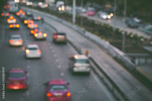 Abstract blur of traffic jam in the city Bangkok Thailand © pandaclub23