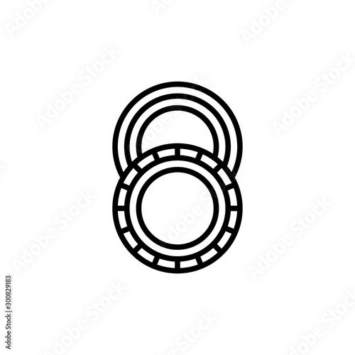 Vector disposable plastic tableware plate icon logo