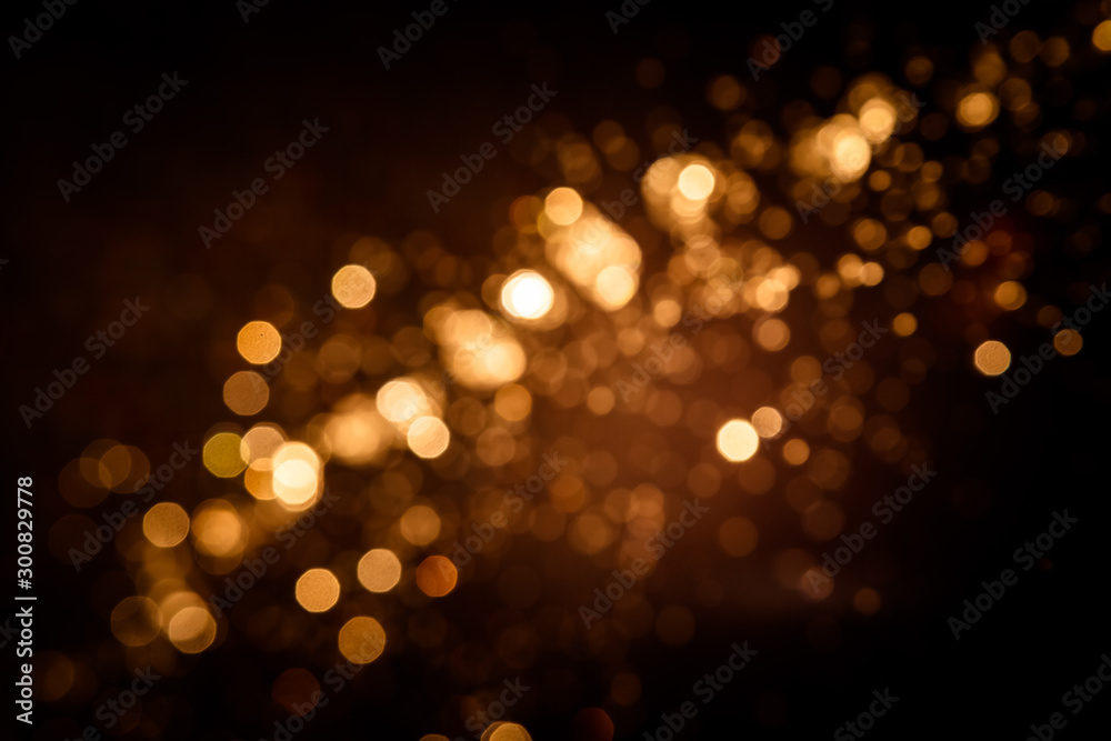 Gold abstract bokeh on black Gold abstract bokeh on black