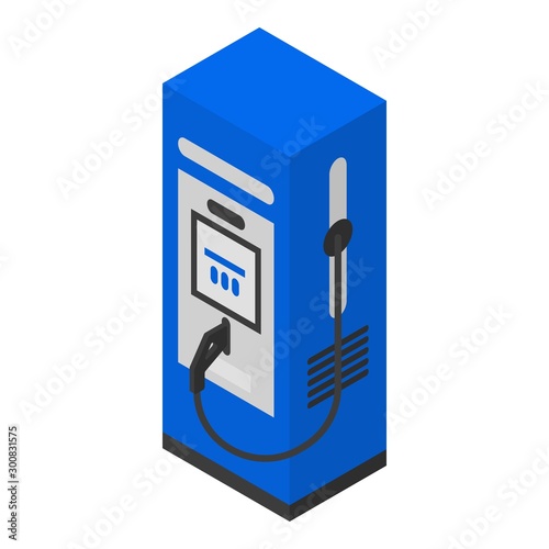 Petrol station icon. Isometric of petrol station vector icon for web design isolated on white background