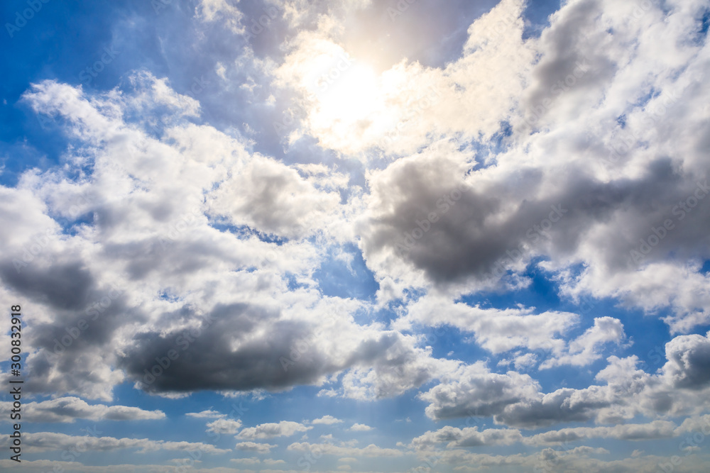 Beautiful sky and white clouds in daylight Beautiful sky and white clouds in daylight