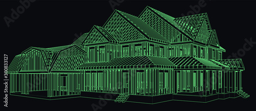construction of a timber framing house