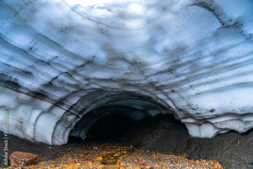 Snow bridge, Laugavegur trail, Hrafntinnusker to Álftavatn, Iceland photo