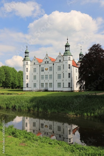 historic Ahrensburg water castle, Schleswig-Holstein, Germany