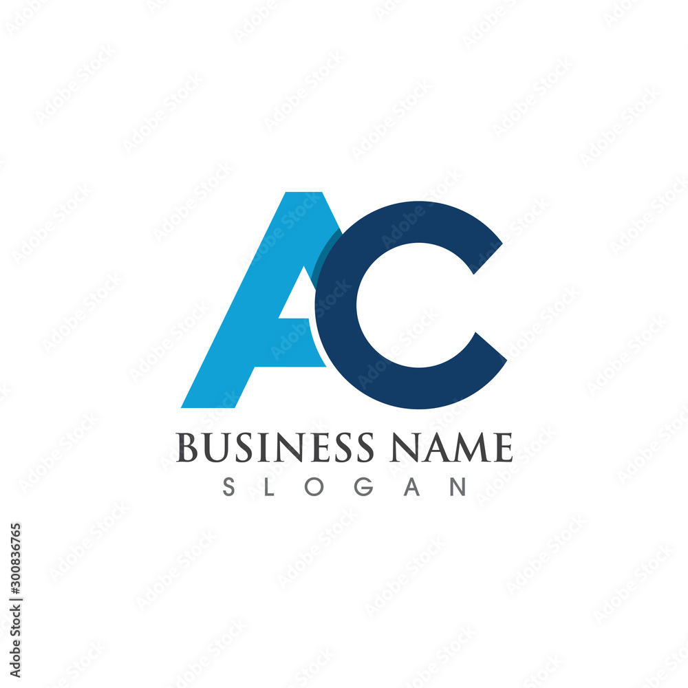 Initial AC Logo for business icon template vector Initial AC Logo for business icon template vector