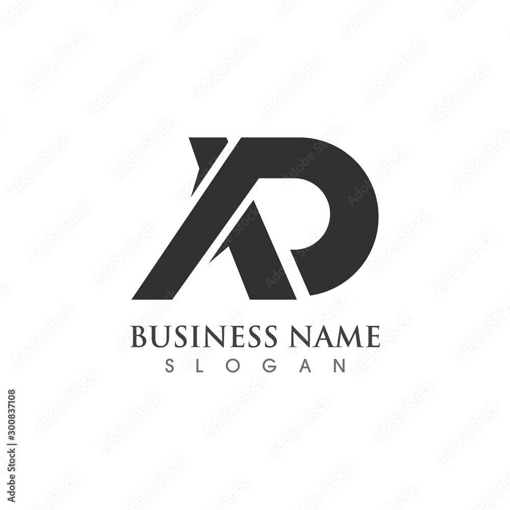 AD letter logo creative modern template vector design Stock Vector ...