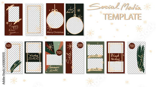 Set of stories for sale. Banner background, template photo. Can use for website, mobile app, poster, flyer, coupon, gift card, smartphone template, web design
