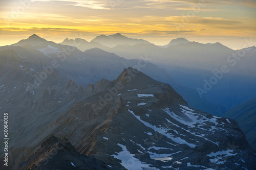 The panorama from the top of Rocciamelone (3538m) in the Italian Alps is breathtaking