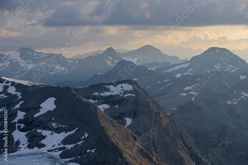 The panorama from the top of Rocciamelone  3538m  in the Italian Alps is breathtaking