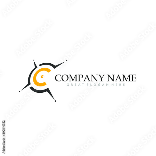 Compass Logo Template vector icon illustration design modern.
